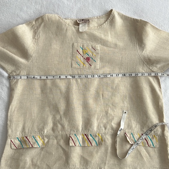 Vintage On the Rocks Women’s Linen Blouse - Picture 7 of 9